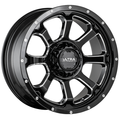 Ultra Motorsports Nemesis Wheel Black Machined Finish - Les Schwab