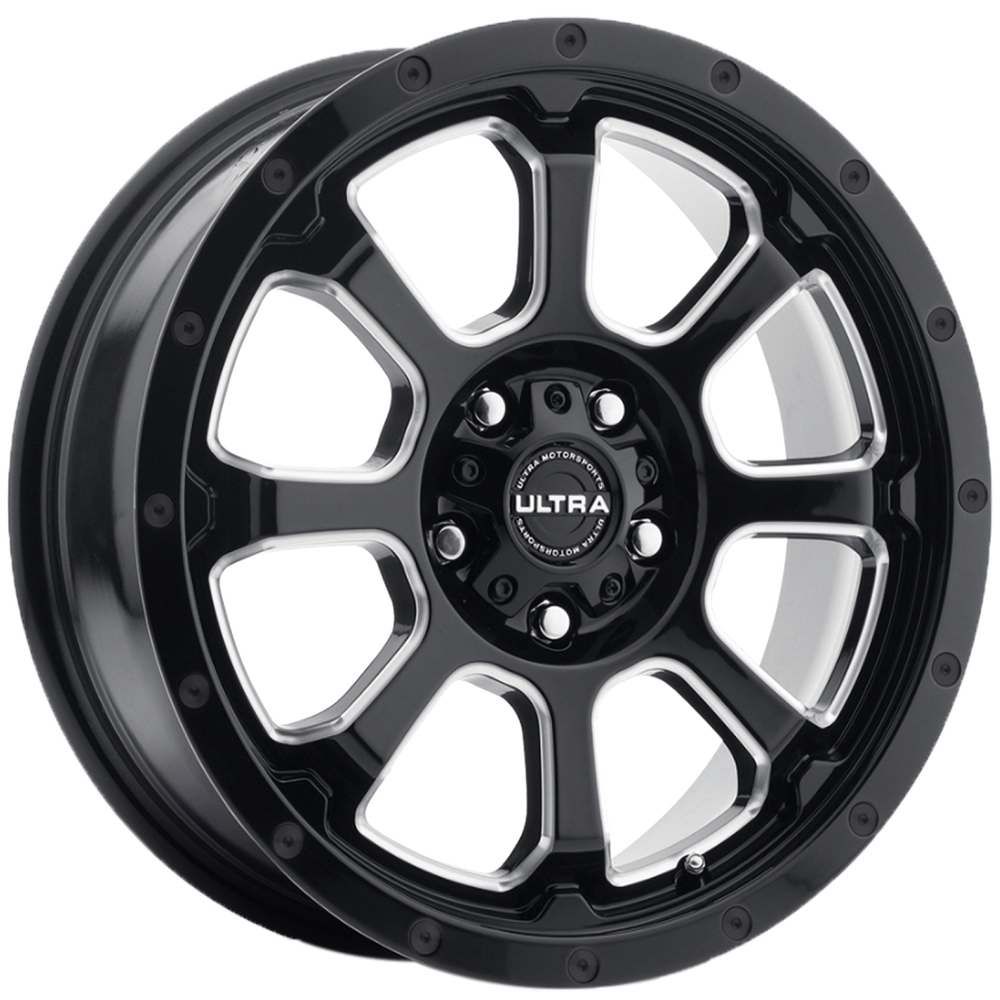 Ultra Motorsports Nemesis CUV Wheel Black Machined Finish Les Schwab