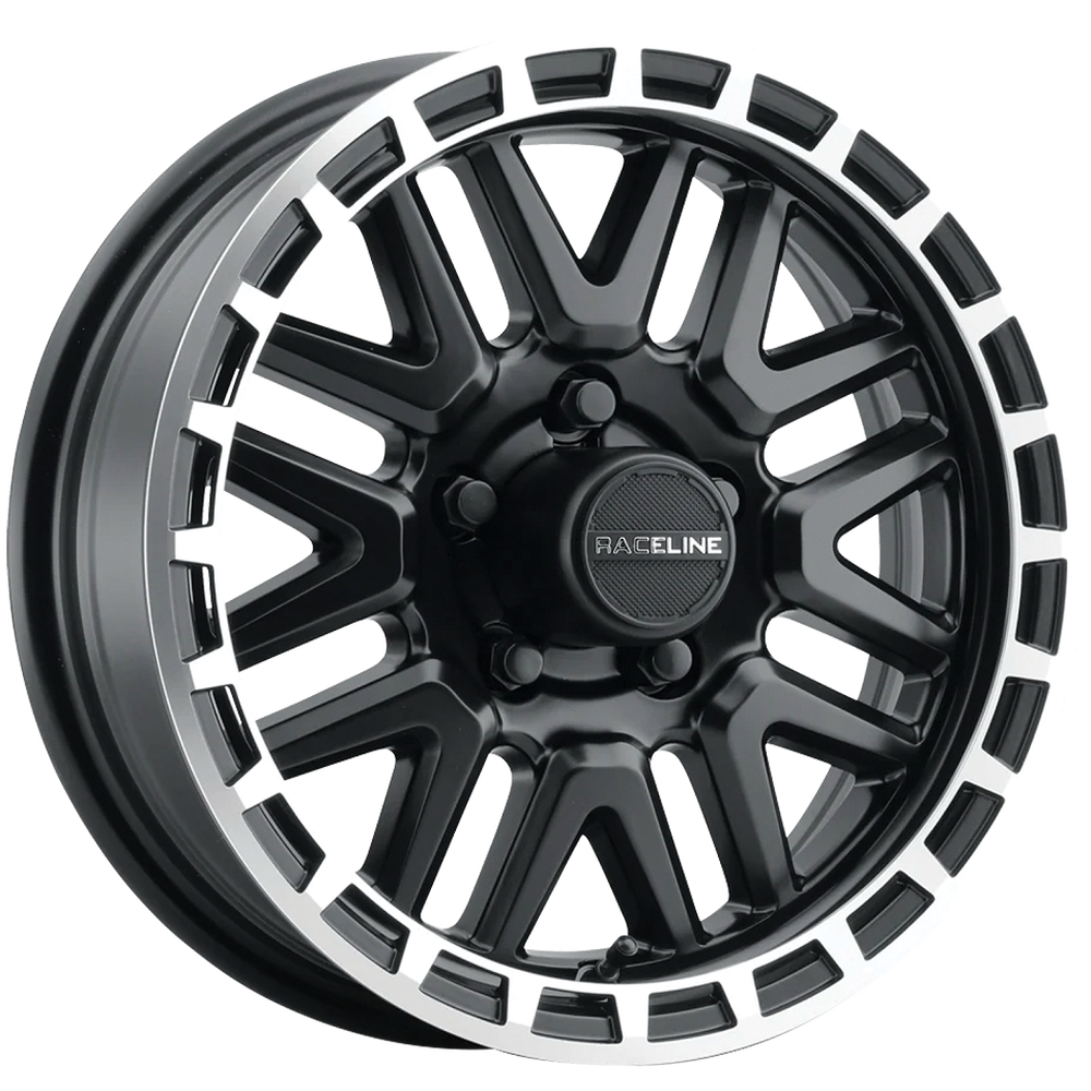 Raceline Krank Trailer Wheel Black Machined Finish Les Schwab