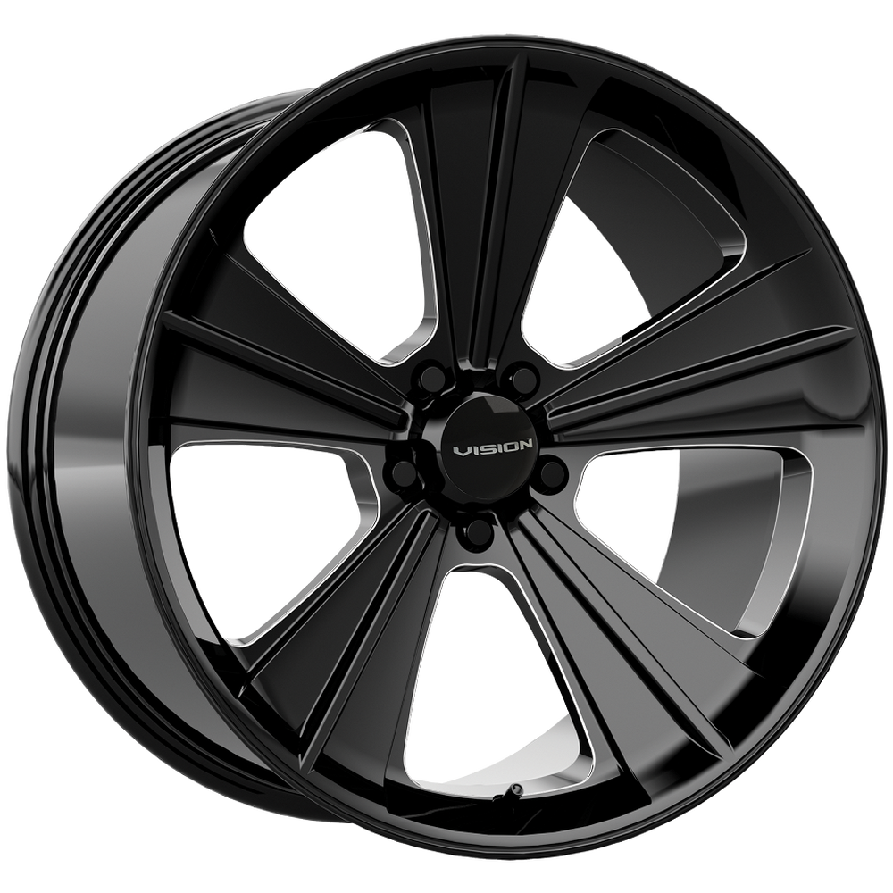 Vision Missile Wheel Black Machined Finish Les Schwab