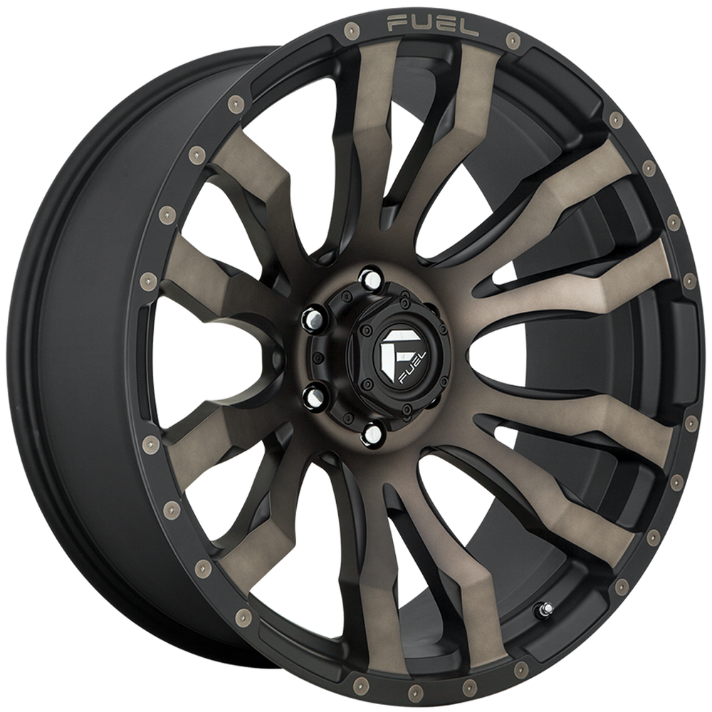 Fuel Blitz Wheel Black Machined Finish - Les Schwab