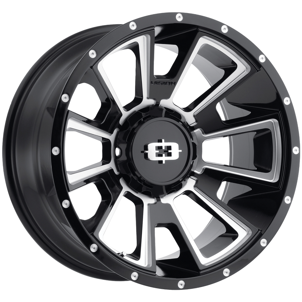 Vision Rebel Wheel Black Machined Finish Les Schwab