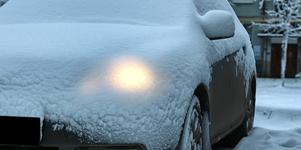 Car covered in snow