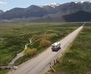 RV on the open road