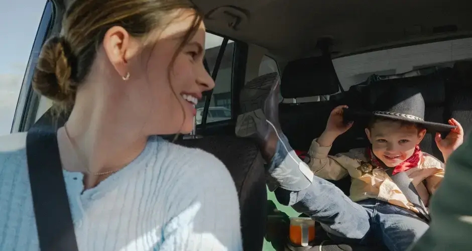 Mom and little cowboy