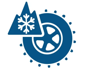 Winter Traction Tire Icon