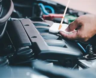Person checking oil in their car
