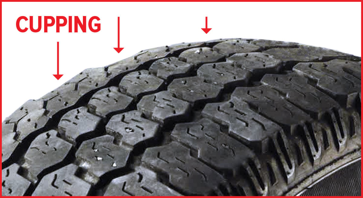 Tire with cupping.