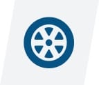 Grey icon of a a blue car