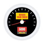 Icon of odometer to rotate every 5000 miles.