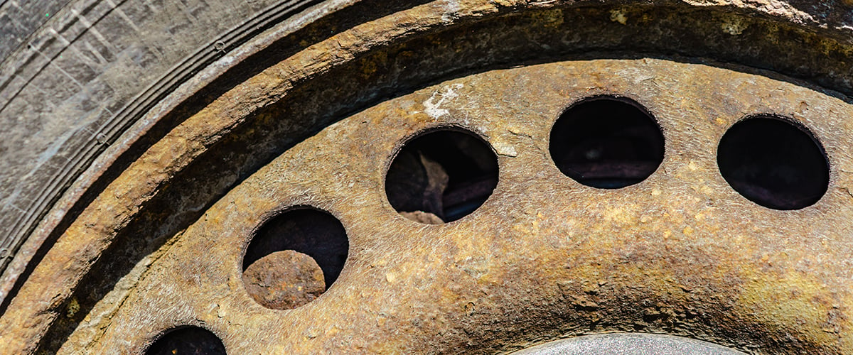 Rusted wheel