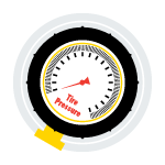 Icon of tire air pressure check.