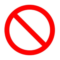 Icon indicating “DO NOT”