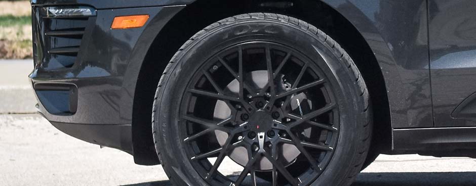 Car with summer tires installed