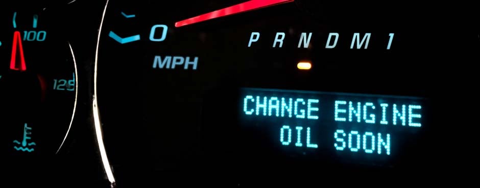 Change engine oil dash light