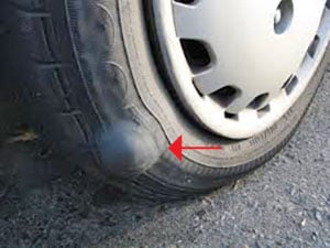 tire with bulge