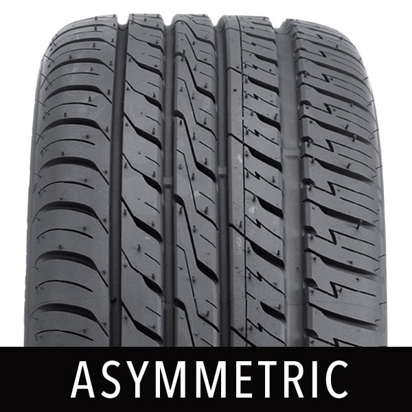 asymmetric tire tread