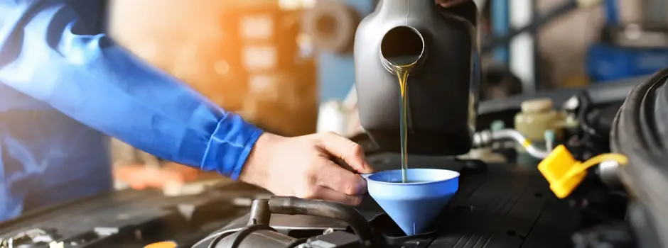 Adding oil to a car