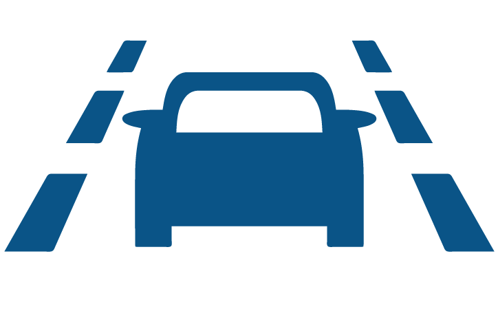 Lane Departure Warning and Lane-Keeping Assistance Icon