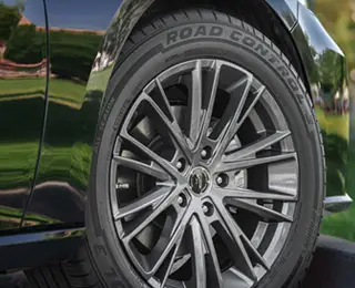 Black SUV with black custom wheel