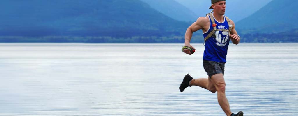 Les Schwab employee TJ Burleson training for the Lumberjack Ultra Marathon.