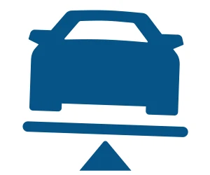 Icon indicating balance of performance and comfort