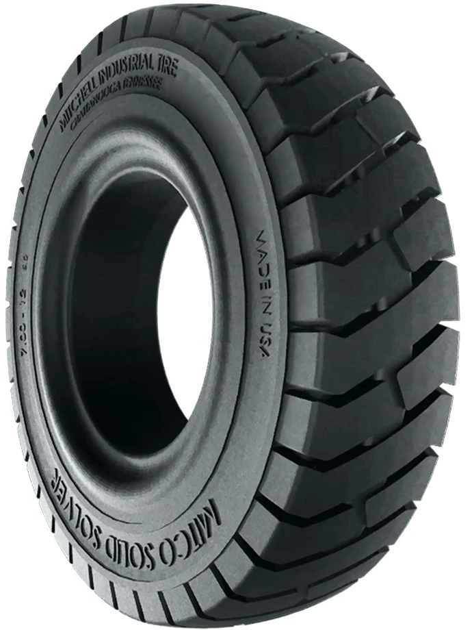 Example of a solid construction tire