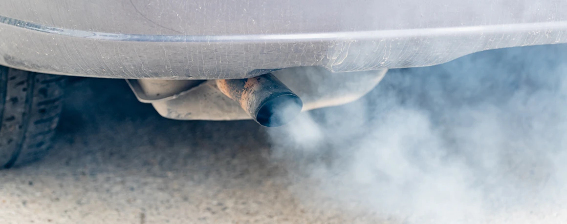 Car burning oil out of exhaust