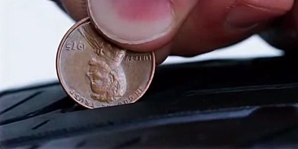 Penny test to measure tread