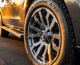 White SUV with Fuel Wheels