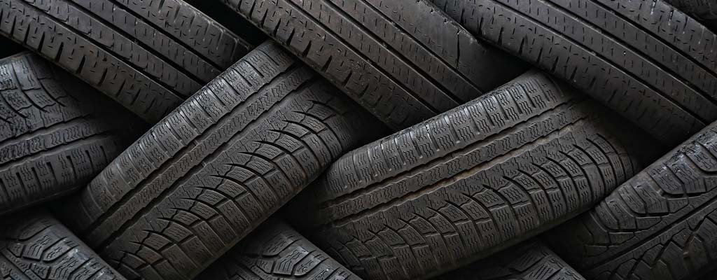 Stack of used tires