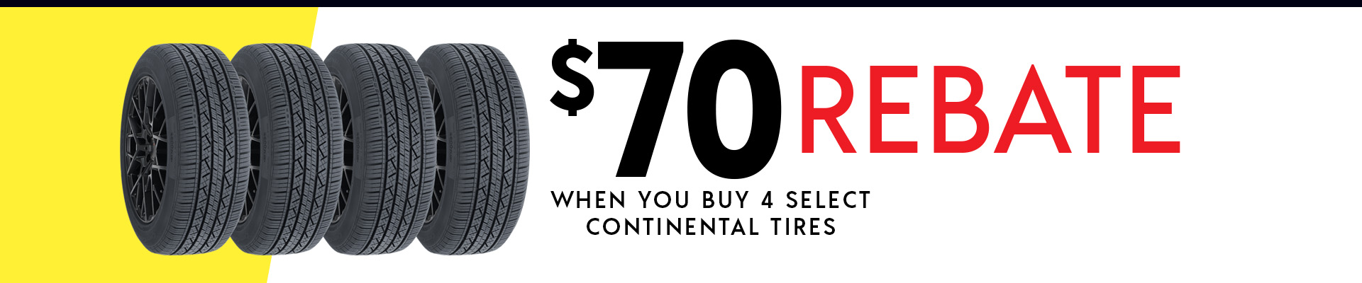 Manufacturer Rebates of $70 on Select Continental Tires